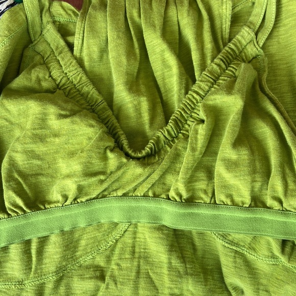 Athleta Antique Gold/Olive Green Double Strap Racerback Athletic Dress Women's S - Picture 4 of 5